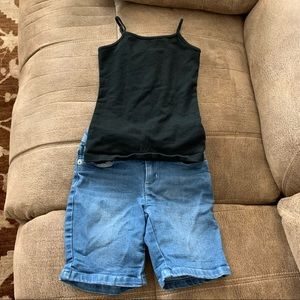 Tank Top/Gymboree Jean Shorts size 5